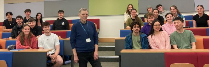 Image of lecturer and students